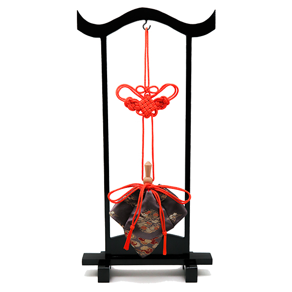 訶梨勒（極品）飾り吊り台セット：朱紐/雲丸紋
