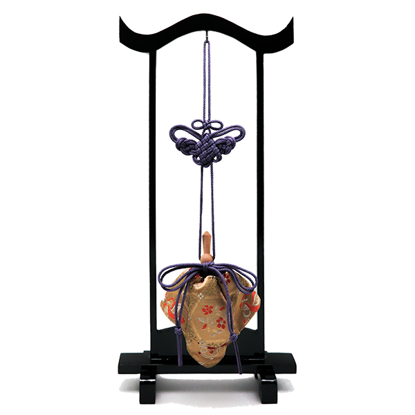 訶梨勒（極品）飾り吊り台セット：紫紐/鳳凰
